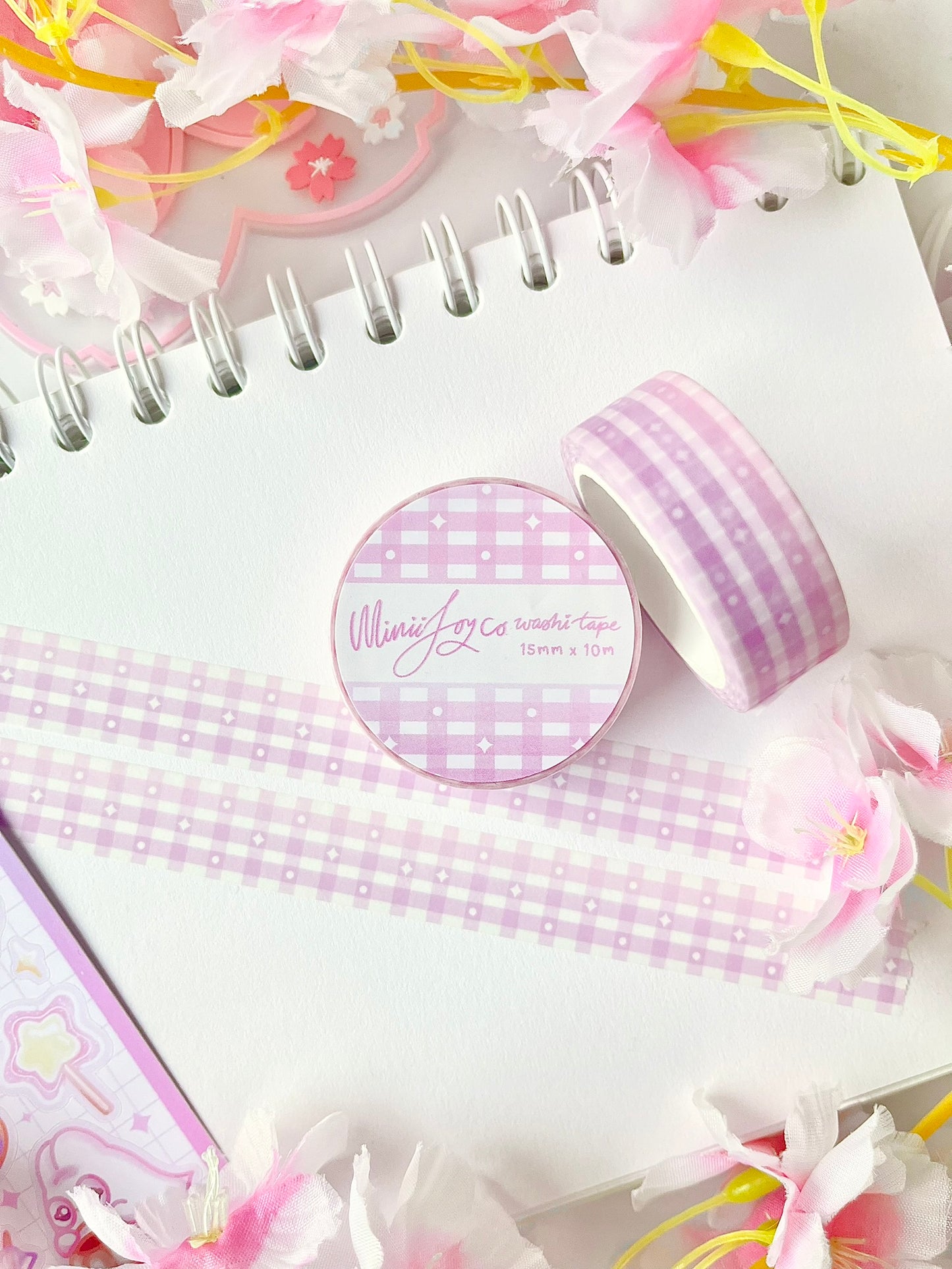 Gingham Washi Tape - Purple