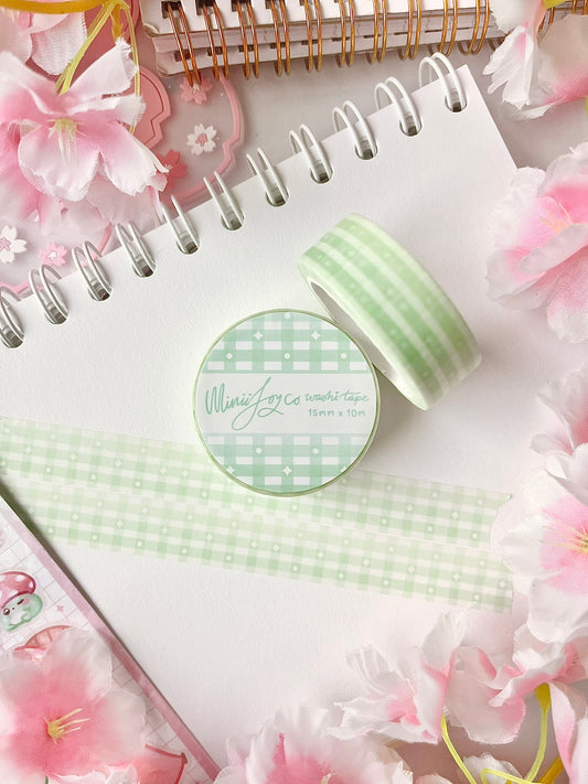 Gingham Washi Tape - Green