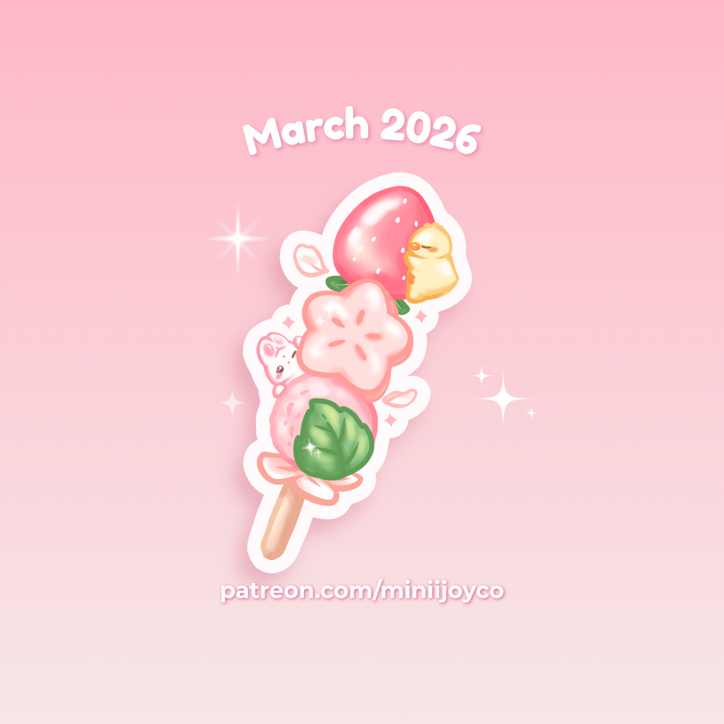 Sakura Dango Die-cut Sticker